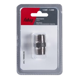FUBAG Переходник 1/2 дюйма M на 1/2 дюйма М, блистер 1 шт FUBAG Переходник 1/2 дюйма M на 1/2 дюйма М, блистер 1 шт