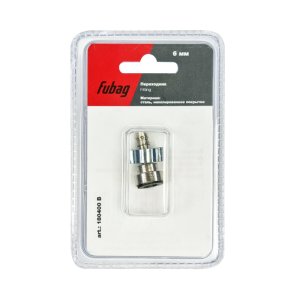 FUBAG Переходник байонет на елочку 6мм с обжимным кольцом  9Х11мм, блистер 1 шт FUBAG Переходник байонет на елочку 6мм с обжимным кольцом  9Х11мм, блистер 1 шт