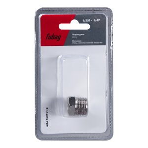 FUBAG Переходник 1/2 дюйма M на 1/4 дюйма F, блистер 1 шт FUBAG Переходник 1/2 дюйма M на 1/4 дюйма F, блистер 1 шт