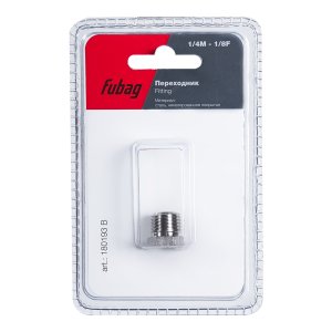 FUBAG Переходник 1/4 дюйма M на 1/8 дюйма F, блистер 1 шт. FUBAG Переходник 1/4 дюйма M на 1/8 дюйма F, блистер 1 шт.