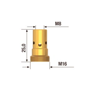 FUBAG Адаптер контактного наконечника M8*25 мм (2 шт.) блистер FUBAG Адаптер контактного наконечника M8*25 мм (2 шт.) блистер