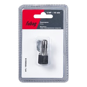 FUBAG Переходник 1/4 дюйма F на елочку 10мм с обжимным кольцом  15Х18мм, блистер 1 шт FUBAG Переходник 1/4 дюйма F на елочку 10мм с обжимным кольцом  15Х18мм, блистер 1 шт