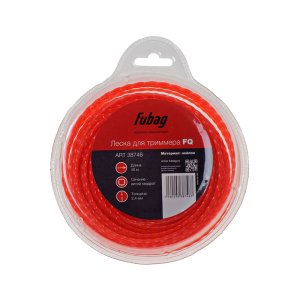 Триммерная леска FUBAG сечение витой квадрат L 40 м * 2,4 мм Триммерная леска FUBAG сечение витой квадрат L 40 м * 2,4 мм