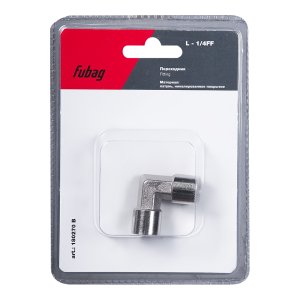 FUBAG Переходник L - 1/4 дюйма FF, блистер 1 шт FUBAG Переходник L - 1/4 дюйма FF, блистер 1 шт