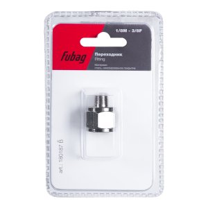 FUBAG Переходник 1/8 дюйма M на 3/8 дюйма F, блистер 1 шт. FUBAG Переходник 1/8 дюйма M на 3/8 дюйма F, блистер 1 шт.