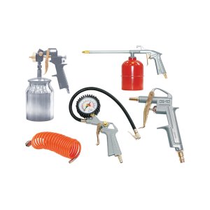 FUBAG Набор пневмоинструмента 5 предметов (краскораспылитель с нижним бачком) FUBAG Набор пневмоинструмента 5 предметов (краскораспылитель с нижним бачком)