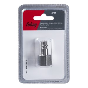 FUBAG Разъемное соединение рапид (штуцер), 3/8 дюйма F, внутр.резьба, блистер 1 шт FUBAG Разъемное соединение рапид (штуцер), 3/8 дюйма F, внутр.резьба, блистер 1 шт