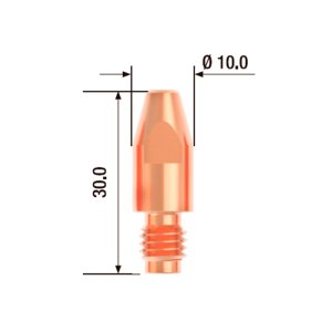 FUBAG Контактный наконечник M8х30 мм ECU D=0.9 мм (25 шт.) в Томске фото