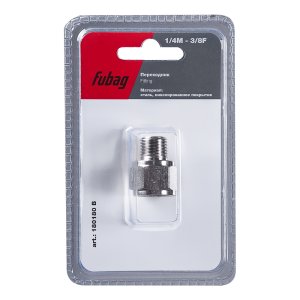 FUBAG Переходник 1/4 дюйма M на 3/8 дюйма F, блистер 1 шт FUBAG Переходник 1/4 дюйма M на 3/8 дюйма F, блистер 1 шт