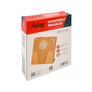 FUBAG Комплект мешков одноразовых 12-17 л для пылесосов серии WD 3_5 шт. FUBAG Комплект мешков одноразовых 12-17 л для пылесосов серии WD 3_5 шт.