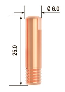 FUBAG Контактный наконечник M6х25 мм ECU D=0.6 мм (10 шт.) в Томске фото