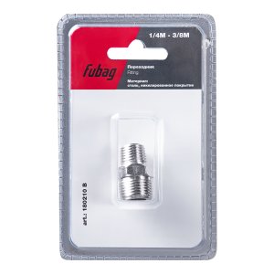 FUBAG Переходник 1/4 дюйма M на 3/8 дюйма М, блистер 1 шт FUBAG Переходник 1/4 дюйма M на 3/8 дюйма М, блистер 1 шт