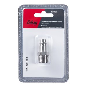 FUBAG Разъемное соединение рапид (штуцер), 3/8 дюйма M, наруж.резьба, блистер 1 шт FUBAG Разъемное соединение рапид (штуцер), 3/8 дюйма M, наруж.резьба, блистер 1 шт