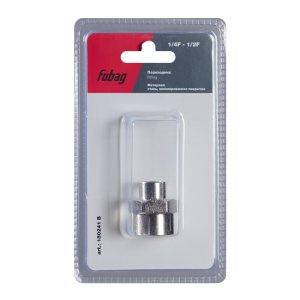 FUBAG Переходник 1/4 дюйма F - 1/2 дюйма F, блистер 1 шт FUBAG (Фубаг) FUBAG Переходник 1/4 дюйма F - 1/2 дюйма F, блистер 1 шт в Томске фото