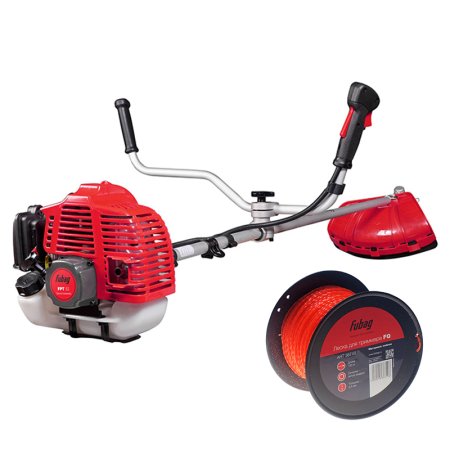 FUBAG Бензиновый триммер FPT 52 + Триммерная леска  сечение витой квадрат L 130 м * 2.4 мм в ПОДАРОК FUBAG Бензиновый триммер FPT 52 + Триммерная леска  сечение витой квадрат L 130 м * 2.4 мм в ПОДАРОК
