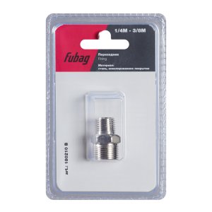 FUBAG Переходник 1/4 дюйма M на 3/8 дюйма М, блистер 1 шт FUBAG (Фубаг) FUBAG Переходник 1/4 дюйма M на 3/8 дюйма М, блистер 1 шт в Томске фото