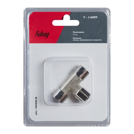 FUBAG Переходник T - 1/4  дюйма FFF, блистер 1 шт FUBAG (Фубаг) FUBAG Переходник T - 1/4  дюйма FFF, блистер 1 шт в Томске фото