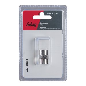 FUBAG Переходник 1/4 дюйма F - 1/4 дюйма F, блистер 1 шт FUBAG (Фубаг) FUBAG Переходник 1/4 дюйма F - 1/4 дюйма F, блистер 1 шт в Томске фото