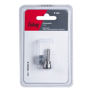 FUBAG Переходник байонет на елочку 6мм с обжимным кольцом  9Х11мм, блистер 1 шт FUBAG (Фубаг) FUBAG Переходник байонет на елочку 6мм с обжимным кольцом  9Х11мм, блистер 1 шт в Томске фото