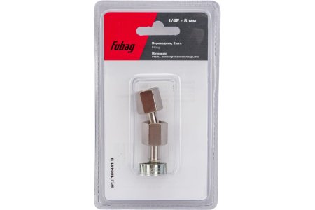 FUBAG Переходник 1/4 дюйма F на елочку 8мм с обжимным кольцом 11Х13мм блистер 2 шт FUBAG Переходник 1/4 дюйма F на елочку 8мм с обжимным кольцом 11Х13мм блистер 2 шт
