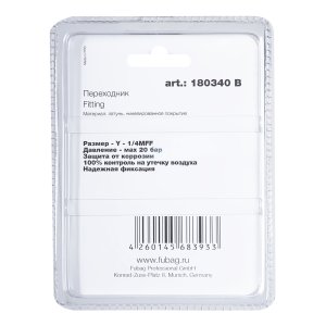 FUBAG Переходник Y - 1/4 дюйма MFF, блистер 1 шт FUBAG (Фубаг) FUBAG Переходник Y - 1/4 дюйма MFF, блистер 1 шт в Томске фото