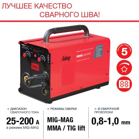 Полуавтомат сварочный FUBAG IRMIG 200 SYN с горелкой 250 А 3 м в комплекте Полуавтомат сварочный FUBAG IRMIG 200 SYN с горелкой 250 А 3 м в комплекте в Томске фото