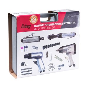 FUBAG Набор пневмоинструмента 34 предмета (в кейсе) Fubag (Фубаг) FUBAG Набор пневмоинструмента 34 предмета (в кейсе) Fubag (Фубаг)