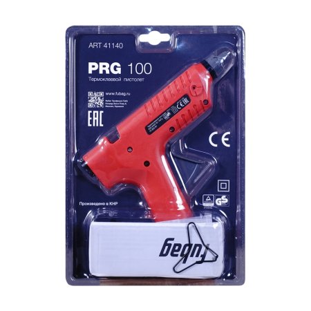 FUBAG Термоклеевой пистолет PRG 100  + Клеевые стержни прозрачные PRGT 100 мм 11.2 мм 12 шт.  FUBAG Термоклеевой пистолет PRG 100  + Клеевые стержни прозрачные PRGT 100 мм 11.2 мм 12 шт.  в Томске фото