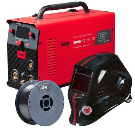 FUBAG Сварочный полуавтомат INMIG 200 SYN LCD (новый дисплей) с горелкой FB 250 3 м (FB 250 Ergo 3 м) + Маска сварщика Хамелеон IR 4-13N M + Порошковая проволока самозащитная FB 71TGS 0.8 мм_катушка 100 мм_вес 1 кг в ПОДАРОК! FUBAG Сварочный полуавтомат INMIG 200 SYN LCD (новый дисплей) с горелкой FB 250 3 м (FB 250 Ergo 3 м) + Маска сварщика Хамелеон IR 4-13N M + Порошковая проволока самозащитная FB 71TGS 0.8 мм_катушка 100 мм_вес 1 кг в ПОДАРОК!