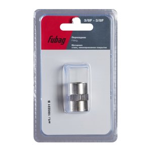 FUBAG Переходник 3/8 дюйма F - 3/8 дюйма F, блистер 1 шт FUBAG (Фубаг) FUBAG Переходник 3/8 дюйма F - 3/8 дюйма F, блистер 1 шт в Томске фото
