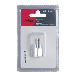 FUBAG Переходник 1/4 дюйма F на елочку 6мм с обжимным кольцом 9Х11мм, блистер 1 шт FUBAG (Фубаг) FUBAG Переходник 1/4 дюйма F на елочку 6мм с обжимным кольцом 9Х11мм, блистер 1 шт в Томске фото
