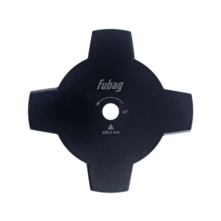 Триммерный диск FUBAG 4 лопасти внешний диаметр 255 мм, посадочный диаметр 25,4 мм, толщина 1,6 мм Триммерный диск FUBAG 4 лопасти внешний диаметр 255 мм, посадочный диаметр 25,4 мм, толщина 1,6 мм