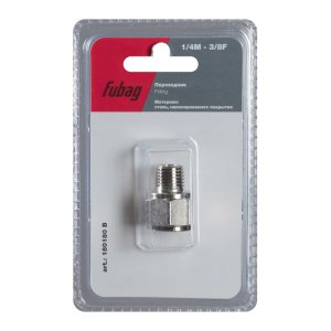 FUBAG Переходник 1/4 дюйма M на 3/8 дюйма F, блистер 1 шт FUBAG (Фубаг) FUBAG Переходник 1/4 дюйма M на 3/8 дюйма F, блистер 1 шт в Томске фото
