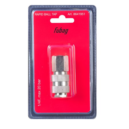 FUBAG Разъемное соединение рапид (муфта), 1/4 дюйма F, внутр. резьба, блистер 1 шт FUBAG Разъемное соединение рапид (муфта), 1/4 дюйма F, внутр. резьба, блистер 1 шт
