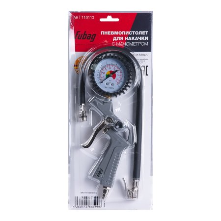 FUBAG Пневмопистолет для накачки с манометром (140л/мин 0-10бар) блистер FUBAG (Фубаг) FUBAG Пневмопистолет для накачки с манометром (140л/мин 0-10бар) блистер в Томске фото