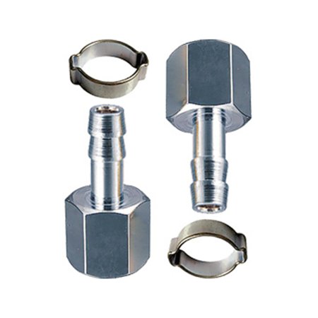 FUBAG Переходник 1/4 дюйма F на елочку 6мм с обжимным кольцом 9Х11мм, блистер 2 шт FUBAG Переходник 1/4 дюйма F на елочку 6мм с обжимным кольцом 9Х11мм, блистер 2 шт